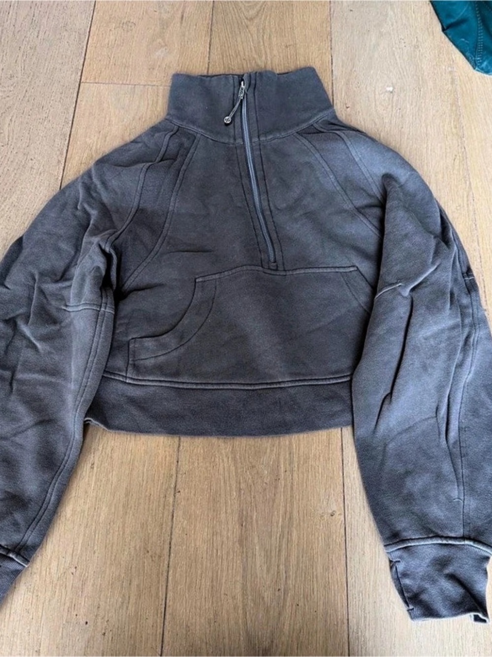 Lululemon Scuba Oversized Funnel-Neck Half Zip Pullover in Gray/Brown